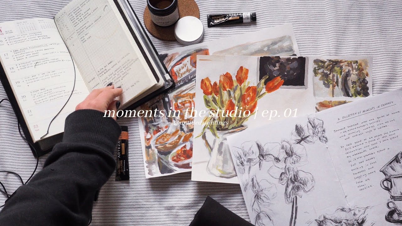 a little catch up & painting for a zine ☀️ moments in the studio | ep. 01