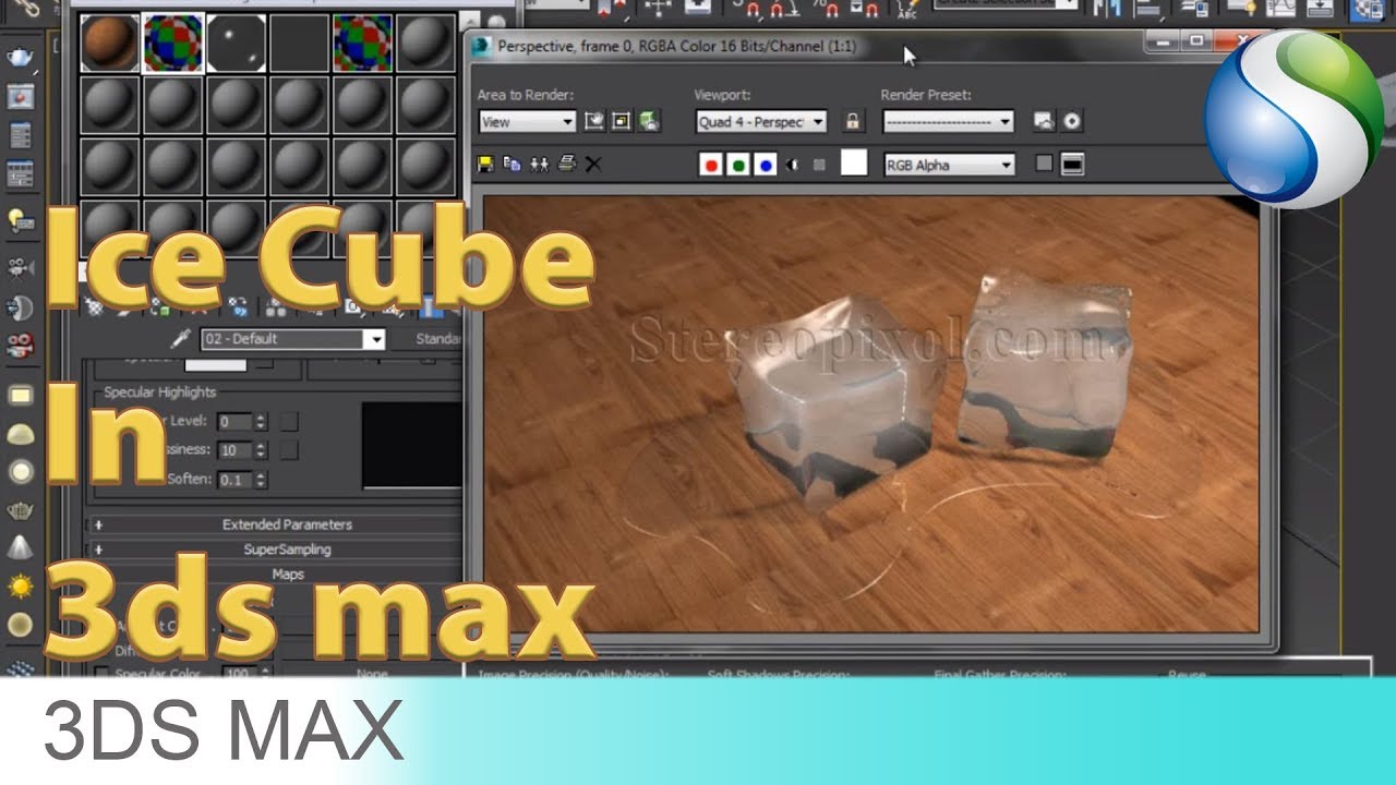 Creating Ice Cube in 3DsMax