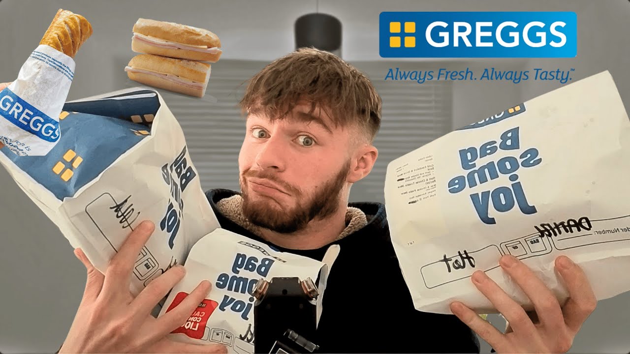 GREGGS BRITISH FASTFOOD MUKBANG (ASMR)