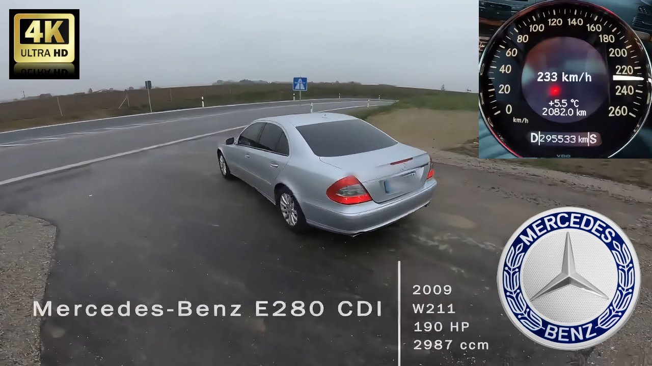 Mercedes-Benz W211 E280 CDI | Autobahn Top Speed & Acceleration Test | POV Drive 🚀💨
