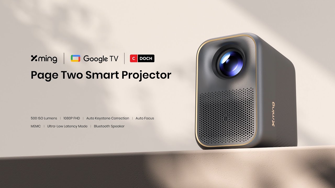 DOCH Certified Xming Page Two Smart Projector | Google TV + Dolby Audio
