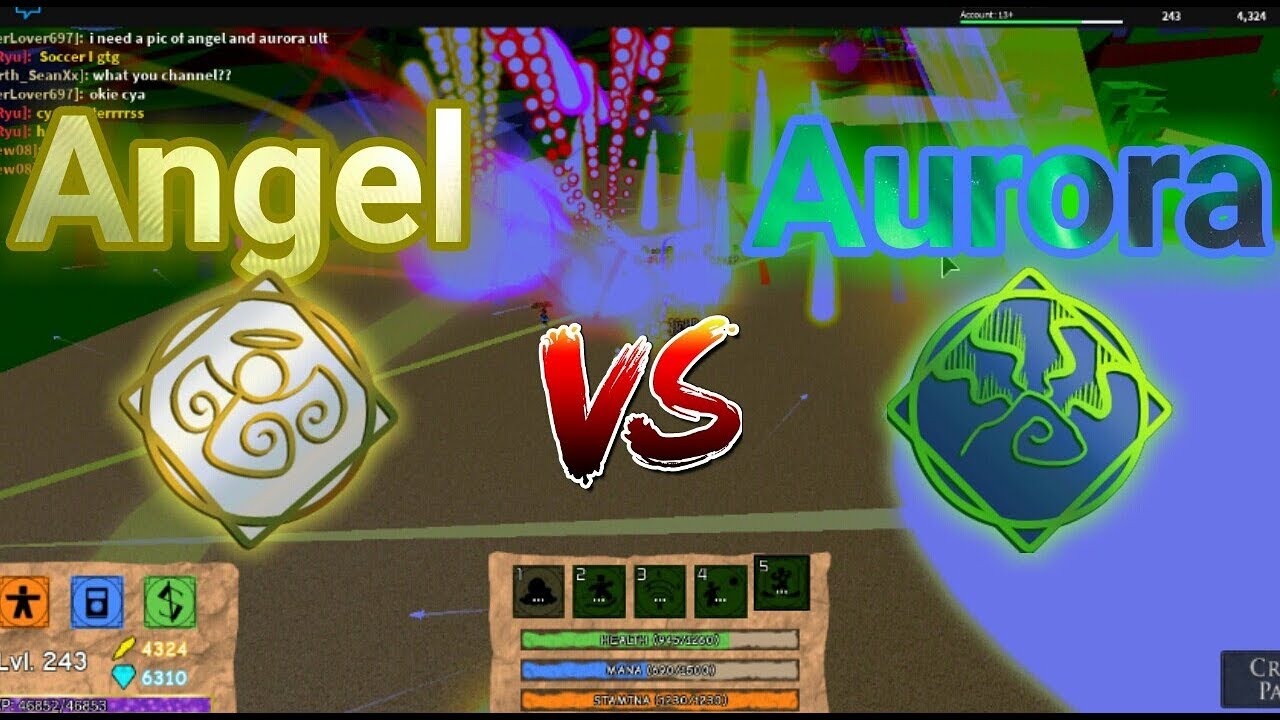 ANGEL vs AURORA!!!| Roblox Elemental Battlegrounds