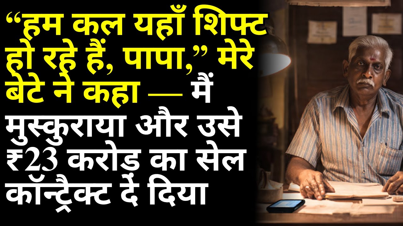 “हम कल यहाँ शिफ्ट हो रहे हैं, पापा,” मेरे बेटे ने कहा — मैं मुस्कुराया और उसे ₹23 करोड़ का सेल कॉन