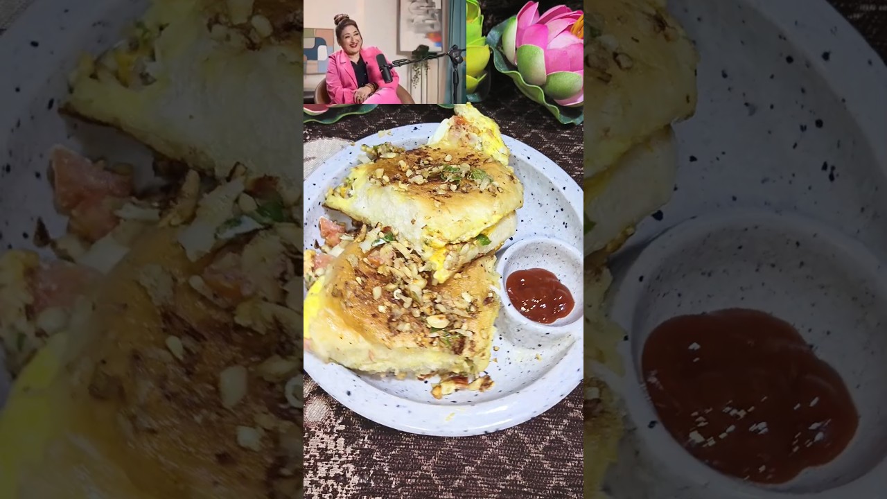 Street-Style Thecha Egg Pav Recipe 😋 Govinda husband acha nhi hai 😱End Tak Dekho 😁