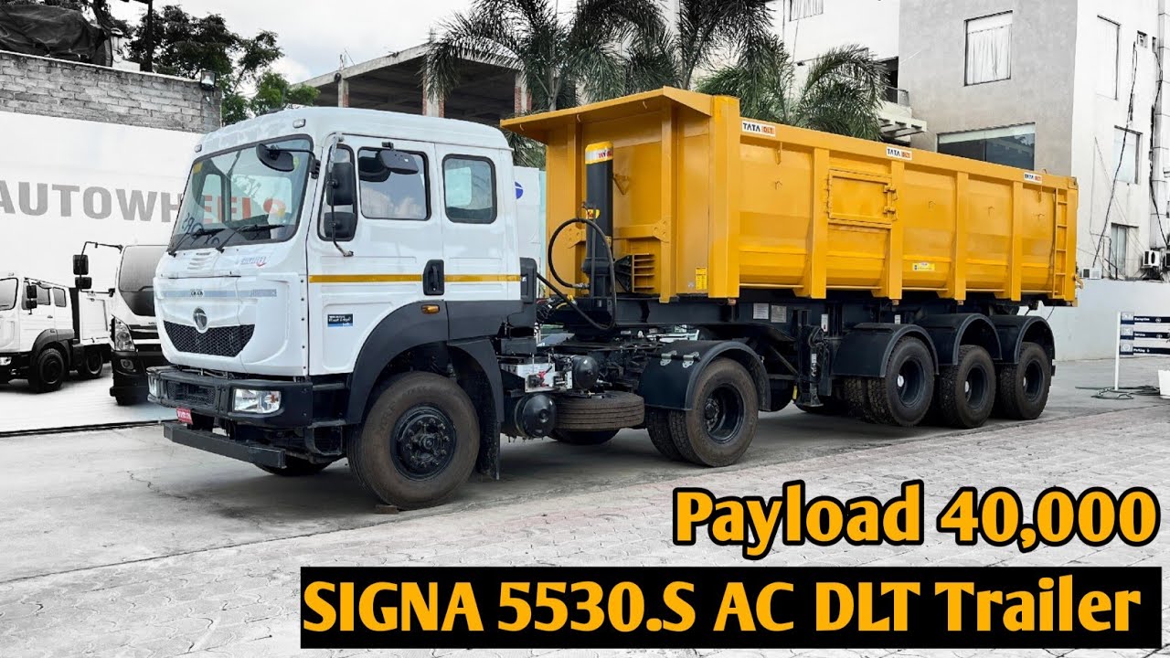 Fortuner से सस्ता 2024 Tata SIGNA 5530.S AC DLT Tractor Tailer|New Tata SIGNA 5530.S TIP Trailer