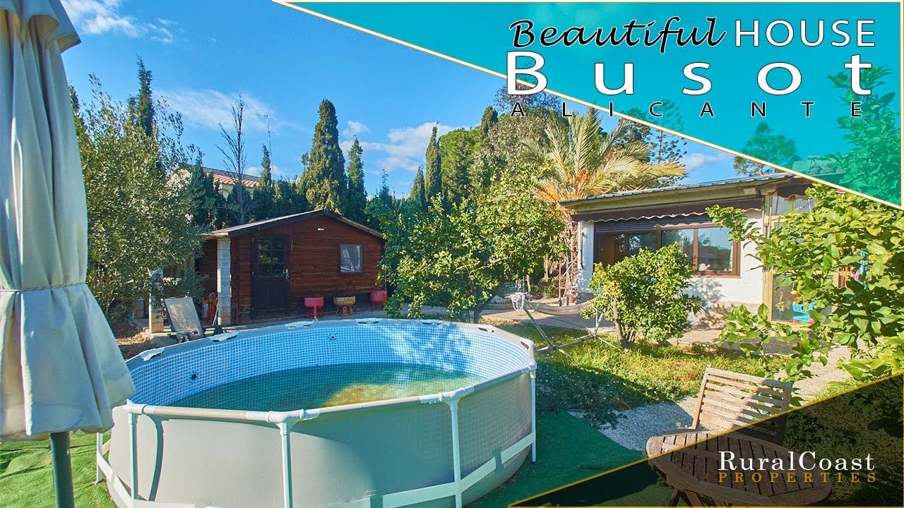 Detached chalet for sale in Busot, with 95 m2, 2 bedrooms, 1 bathroom and storage room Ref: 3626