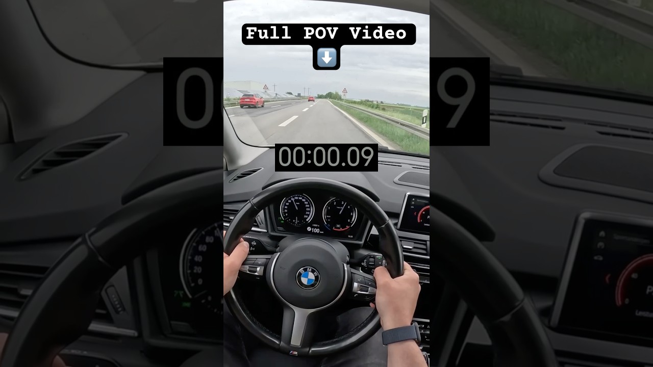 BMW 218d Gran Tourer doing 100&ndash;200&hellip; eventually 😂