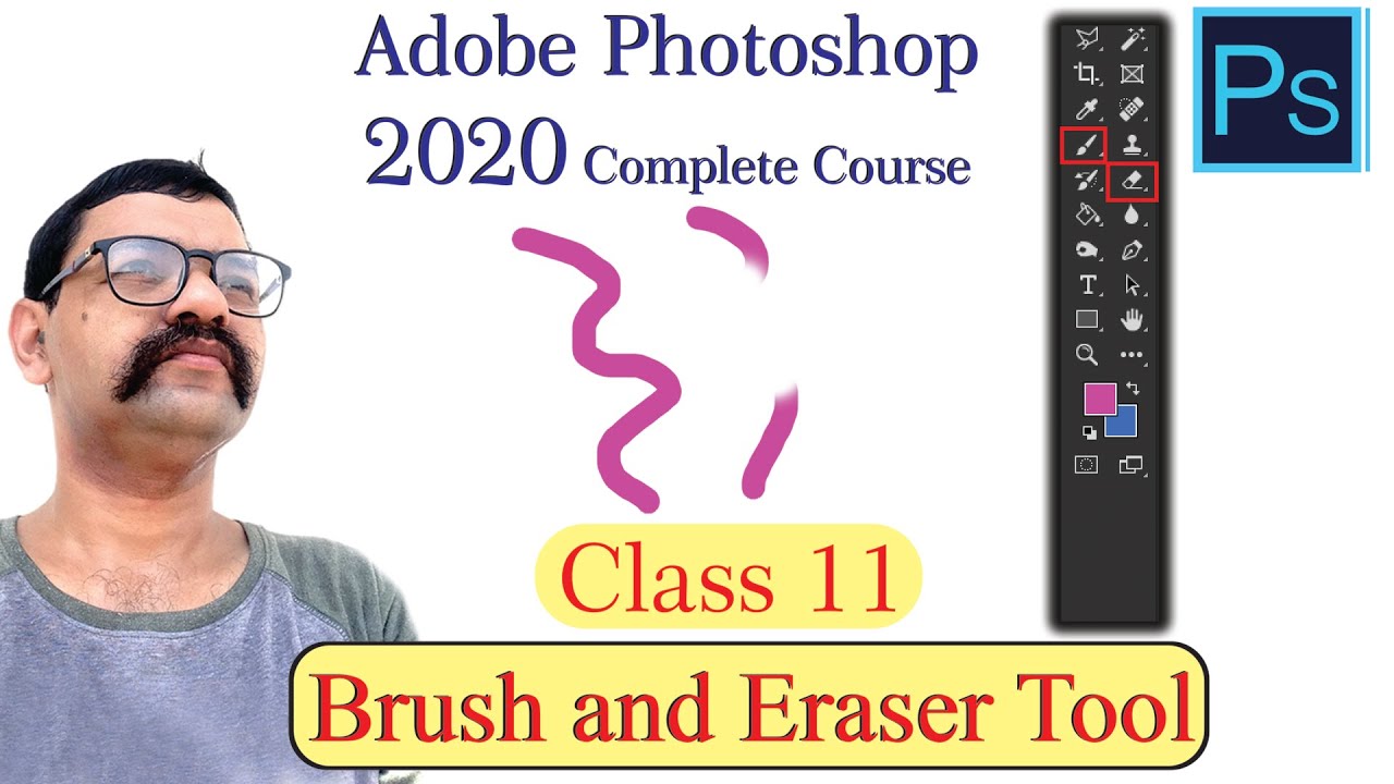 Adobe Photoshop CC 2020 Complete Course in Urdu Class11| How to use Eraser Tool | Hasnat Flyer