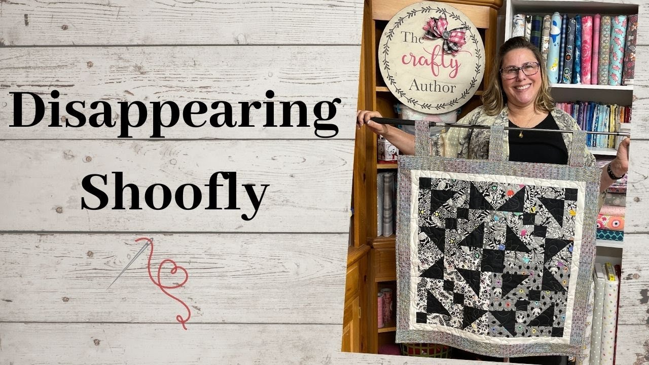 DISAPPEARING SHOOFLY WALL HANGING WITH THE CRAFTY AUTHOR