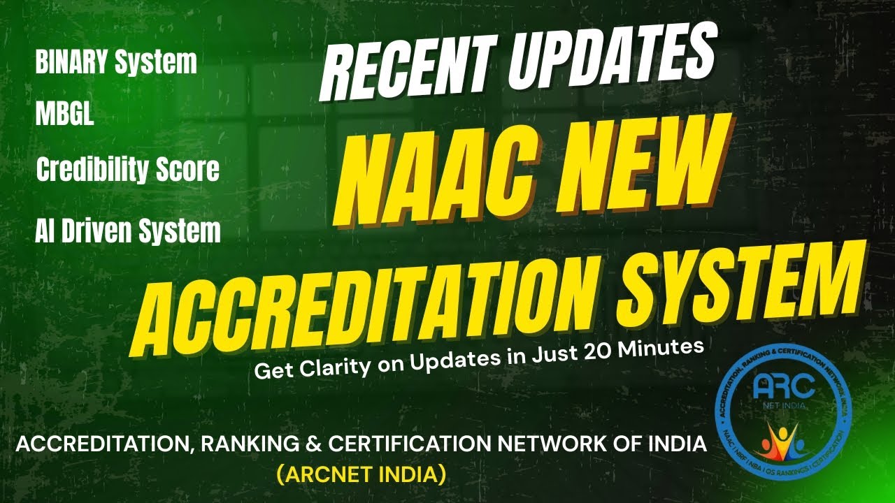 Recent Updates on NAAC New System: Binary Accreditation and MBGL- NAAC Reforms