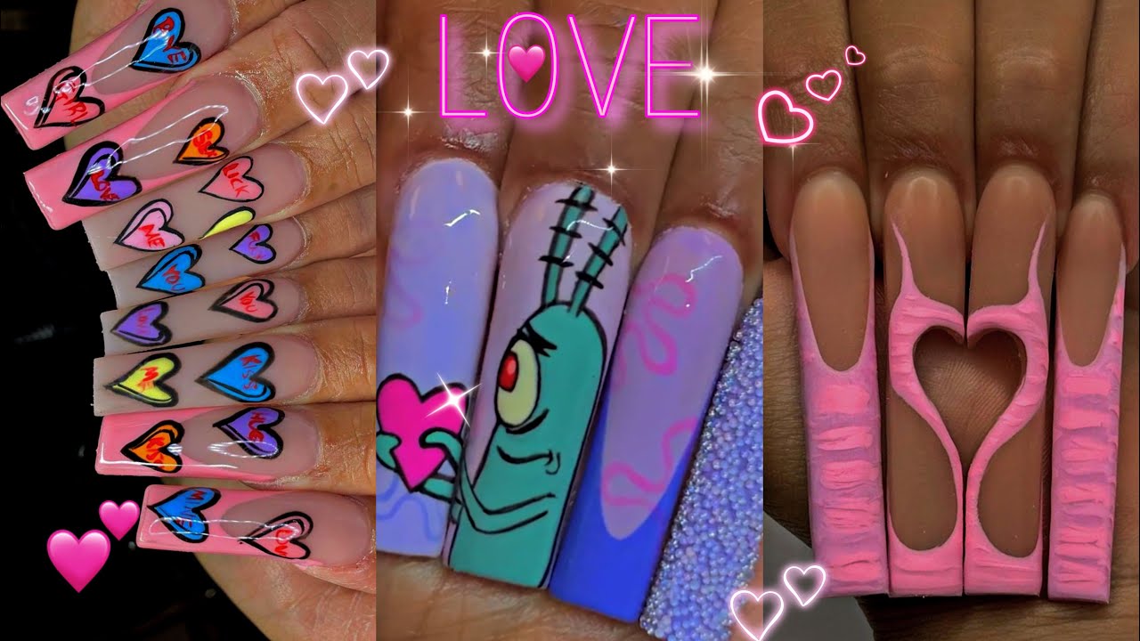 *25*✨VALENTINESDAY NAIL INSPIRATION✨CREDITS GIVEN\\COMPILATION ** BADDIE ACRYLICS XTRA AF CALMING