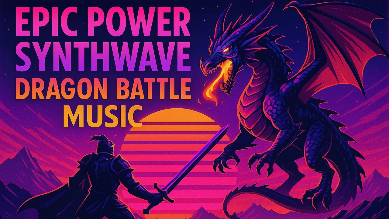 Epic Power Synthwave | Dragon Battle Music in 80s Style for Dungeons & Dragons sessions