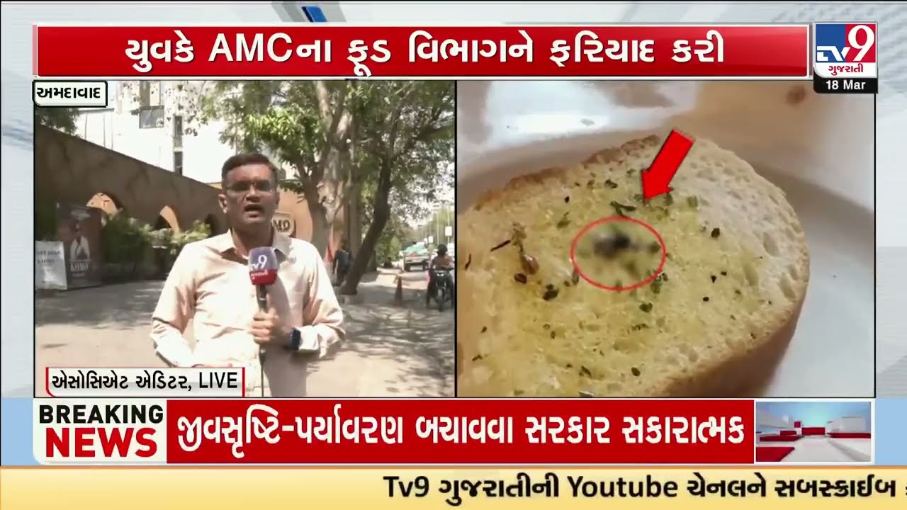 Customer Alleges Dead Fly Found in Garlic Bread at Sindhu Bhavan Cafe | Gujarat | TV9Gujarati