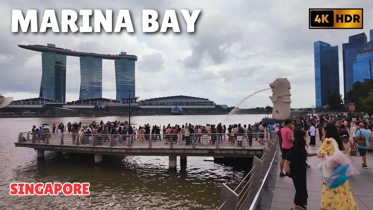 Singapore's Iconic Tourist Spot - Marina Bay | Singapore Walking Tour | Singapore City Tour 2025