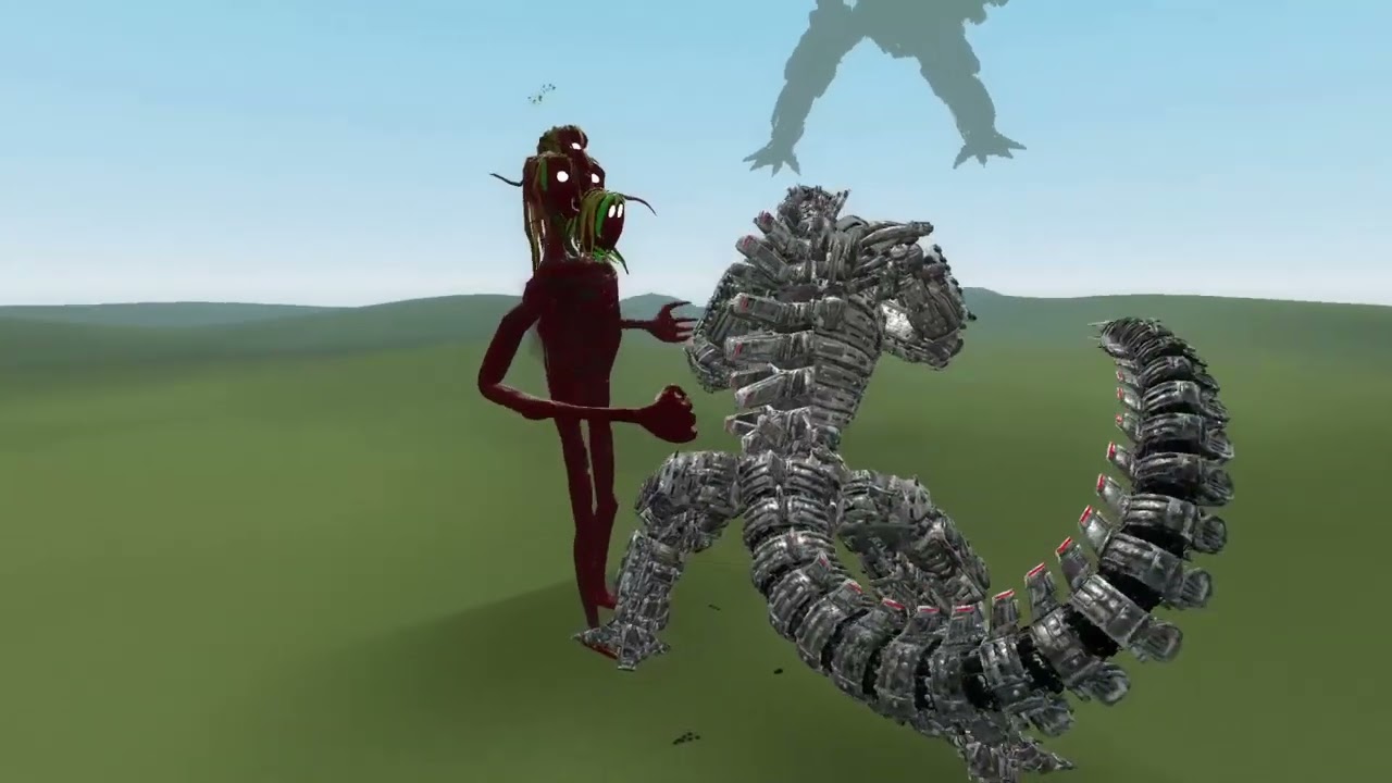 Mecha Godzilla VS Tree Head