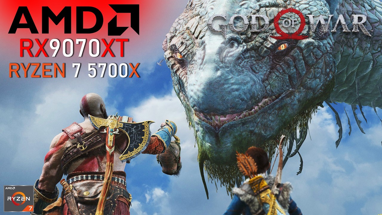 God of War : RX 9070XT + RYZEN 7 5700X : 1080P / 1440P / 4K