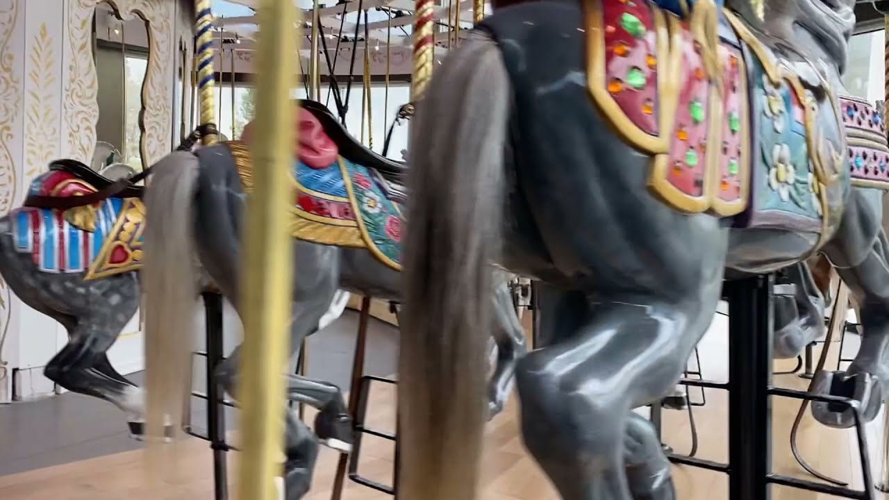Looff Carousel Spokane #spokanewashington #carouselride #waterfront | Pete Renault travel vlog