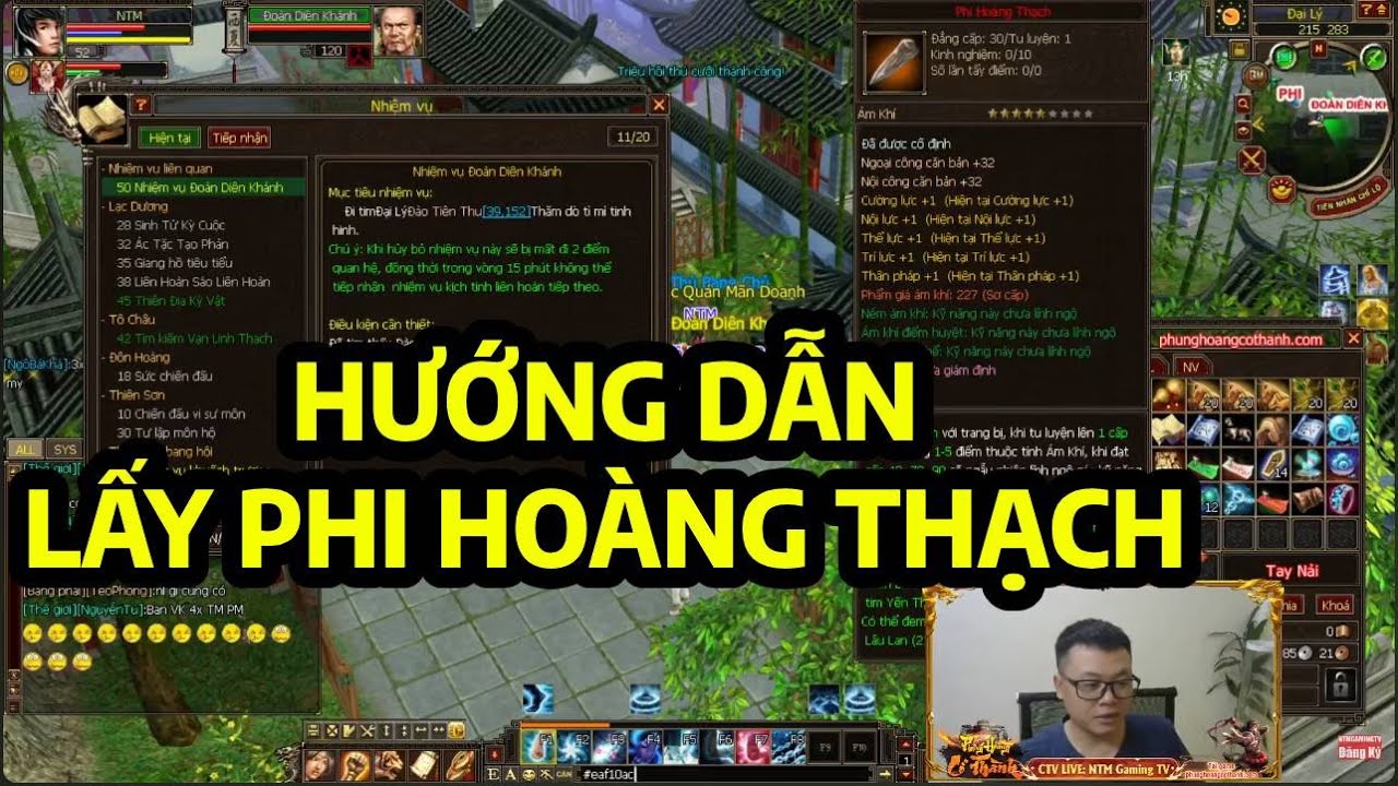 Hướng Dẫn Chi Tiết Nhiệm Vụ Lấy Ám Khí Hoàng Phi Thạch