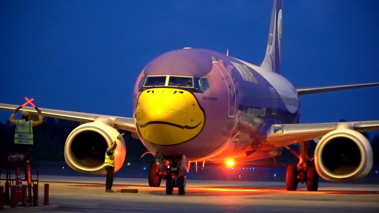 มาดูภารกิจภาคพื้นดิน สนามบินนครศรีธรรมราช Boeing 737-800 Spotting, Arrival, Marshalling, Push back
