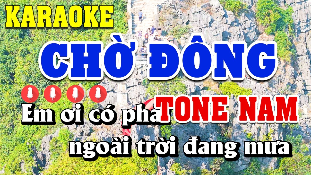 Chờ Đông Karaoke Tone Nam ( Bb ) Beat Chuẩn | Linh Linh Karaoke
