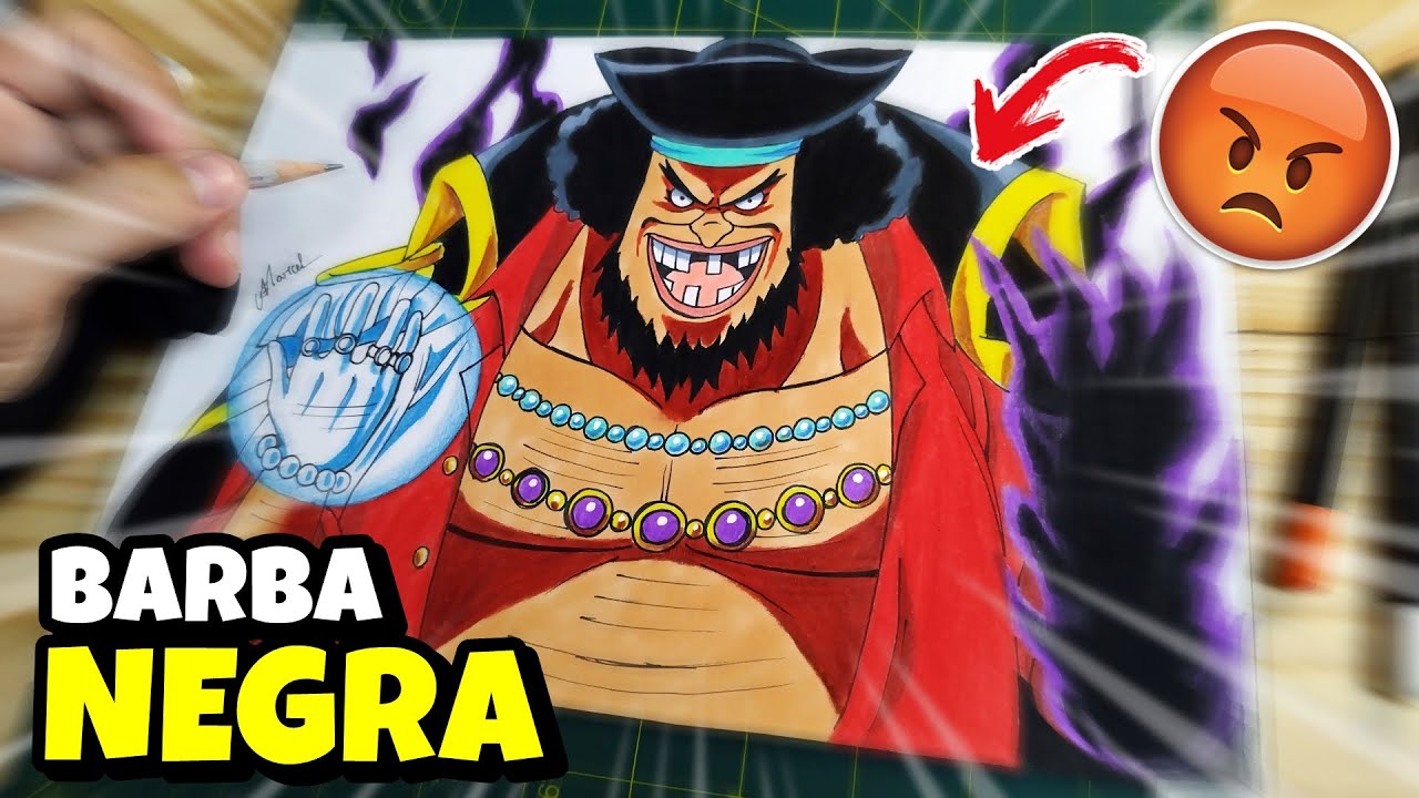 Como desenhar o Barba Negra do One Piece com DUAS AKUMA NO MI #1