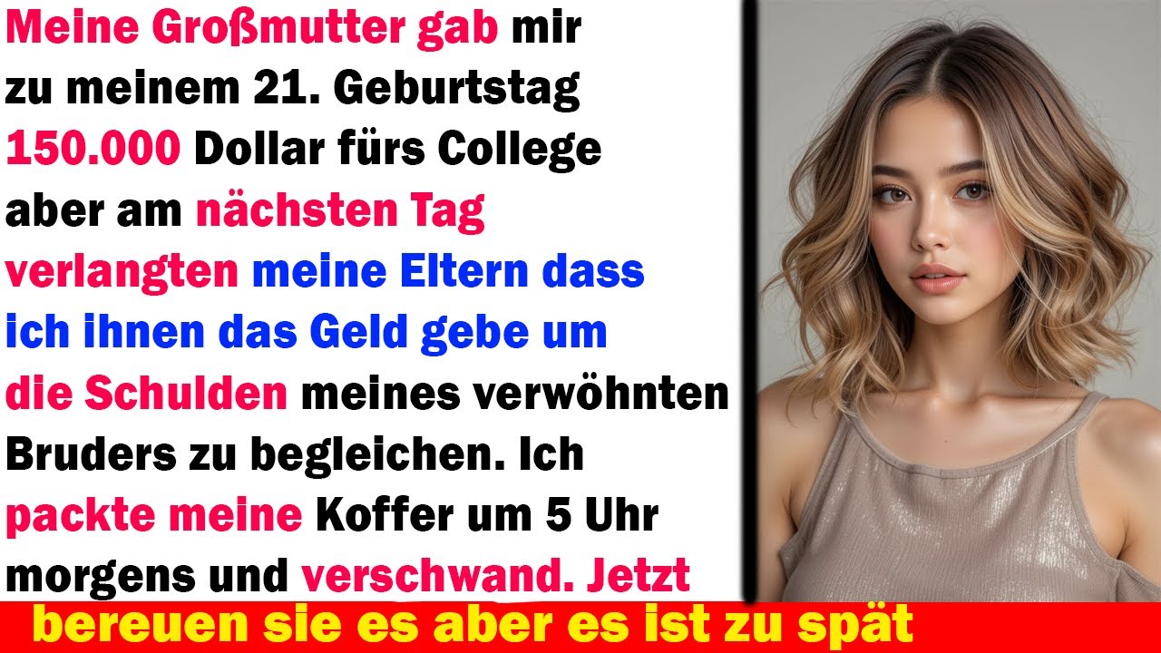 Meine Oma schenkte mir 150.000 $ – am nächsten Tag wollten meine Eltern alles zurück