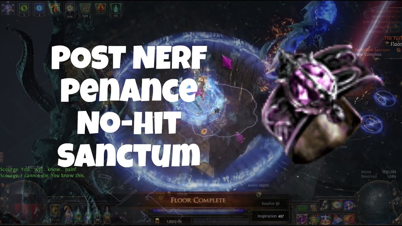 Post-Nerf Penance No-Hit Sanctum Run [PoE 3.24]