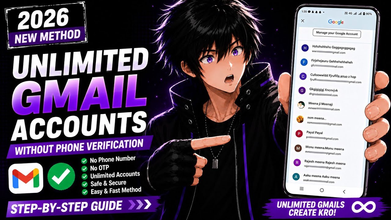 Unlimited Gmail Account without Phone Verification | How to Create Multiple Gmail Accounts