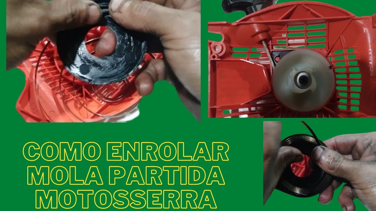 Como enrolar mola recuo motosserra importadas vulcan vsl 55