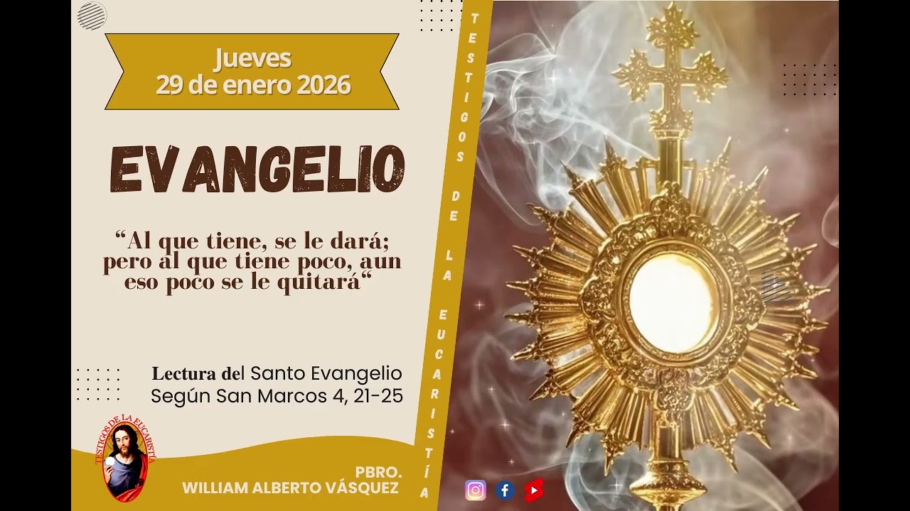 𝐄𝐋 𝐄𝐕𝐀𝐍𝐆𝐄𝐋𝐈𝐎 𝐃𝐈𝐀𝐑𝐈𝐎 -JUEVES 29 DE ENERO 2026