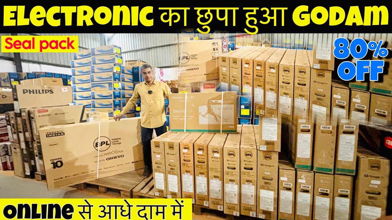 MRP से 90%Off sale Online से भी सस्ता Electronic Warehouse | Led TV, Split Ac, Window AC, Fridge, WM