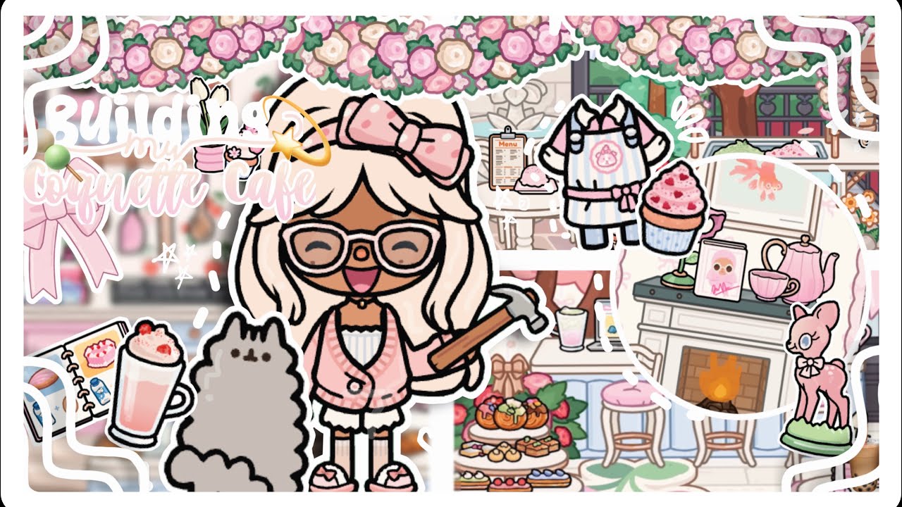 🍡🎀🩰СТРОИМ МОЁ КАФЕ «КОКЕТКА» (новые рецепты, новый набор Toca, ускоренная сборка)