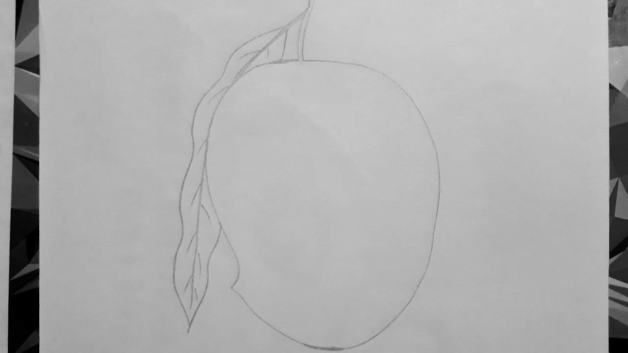 How to draw a mango/ Drawing Pencil Picture Mango /pencil sketch  of mango