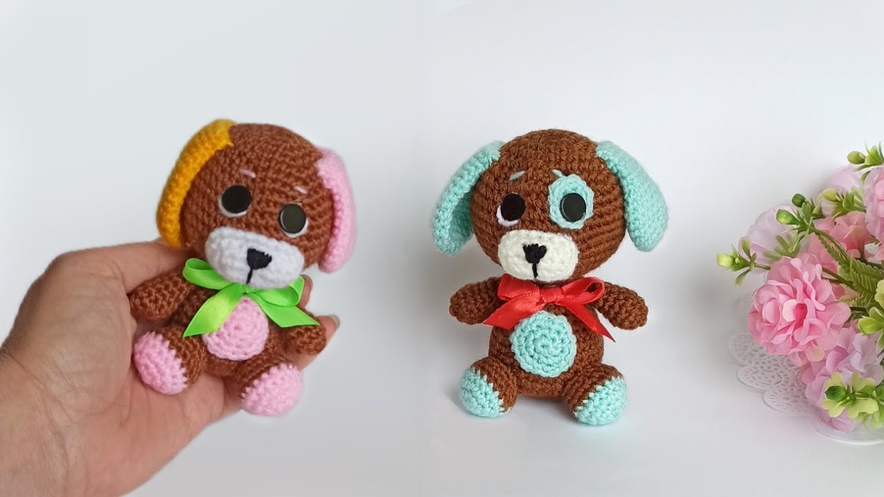 💛💚 Невероятный 💚💛 Забавный ЩЕНОК крючком подробный мастер класс.