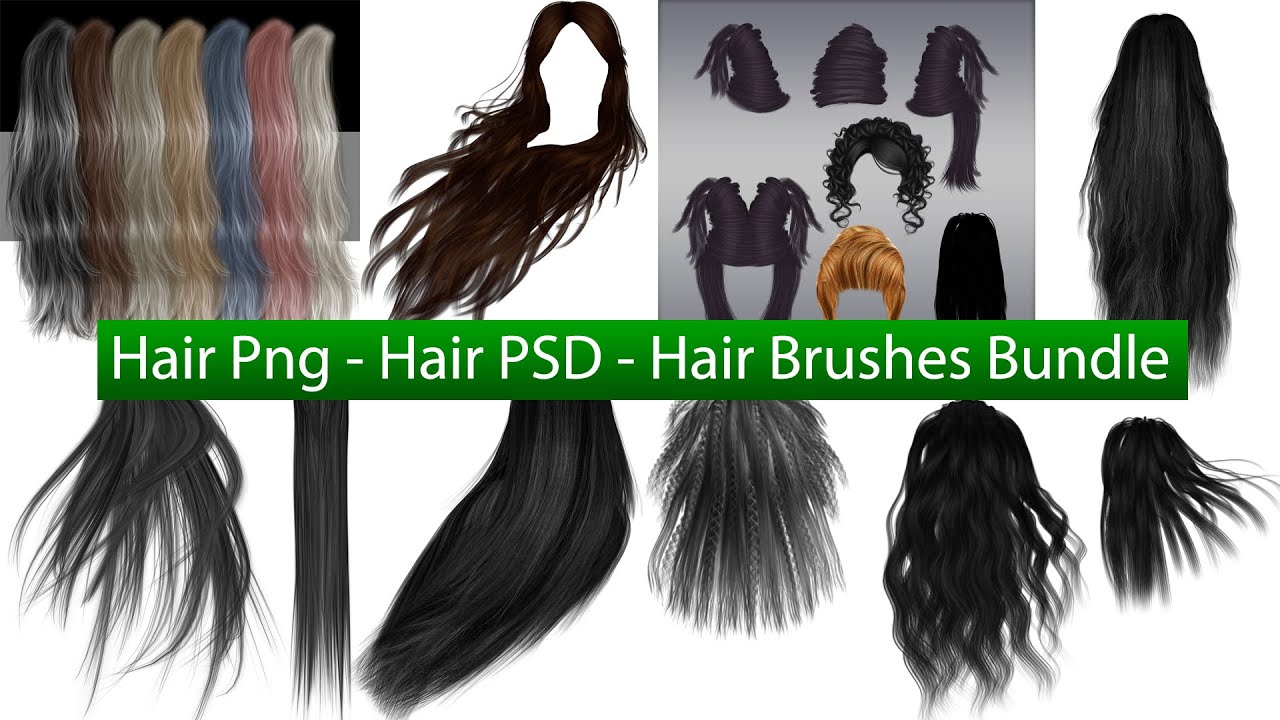 HQ Hair Png - Hair PSD And Hair Brushes Bundle Free Download