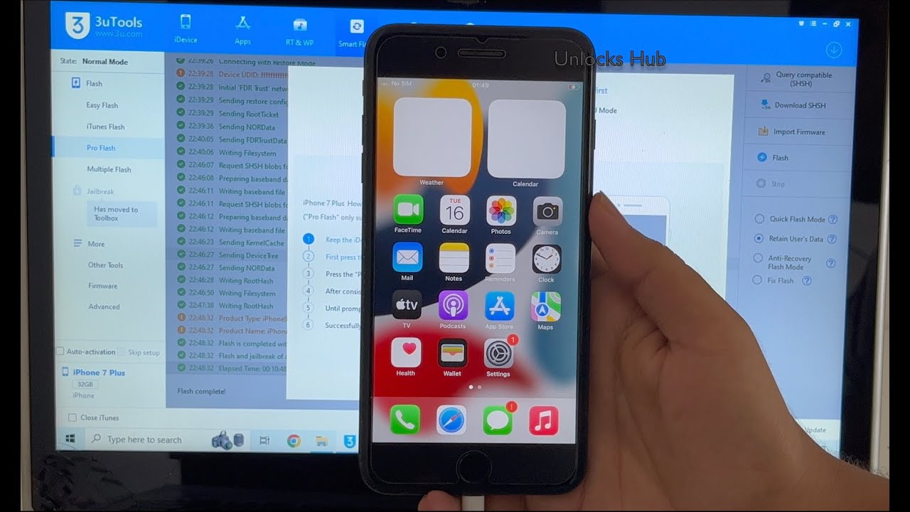 Разблокировка iCloud для iPhone 7 Plus с iOS 15.7.5 | Разблокировка Hub | Постоянная