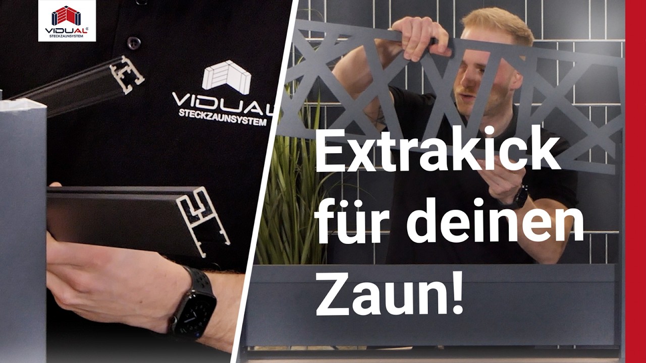 VIDUAL Steckzaun | Montage Aluzaun-Zusatzdekore