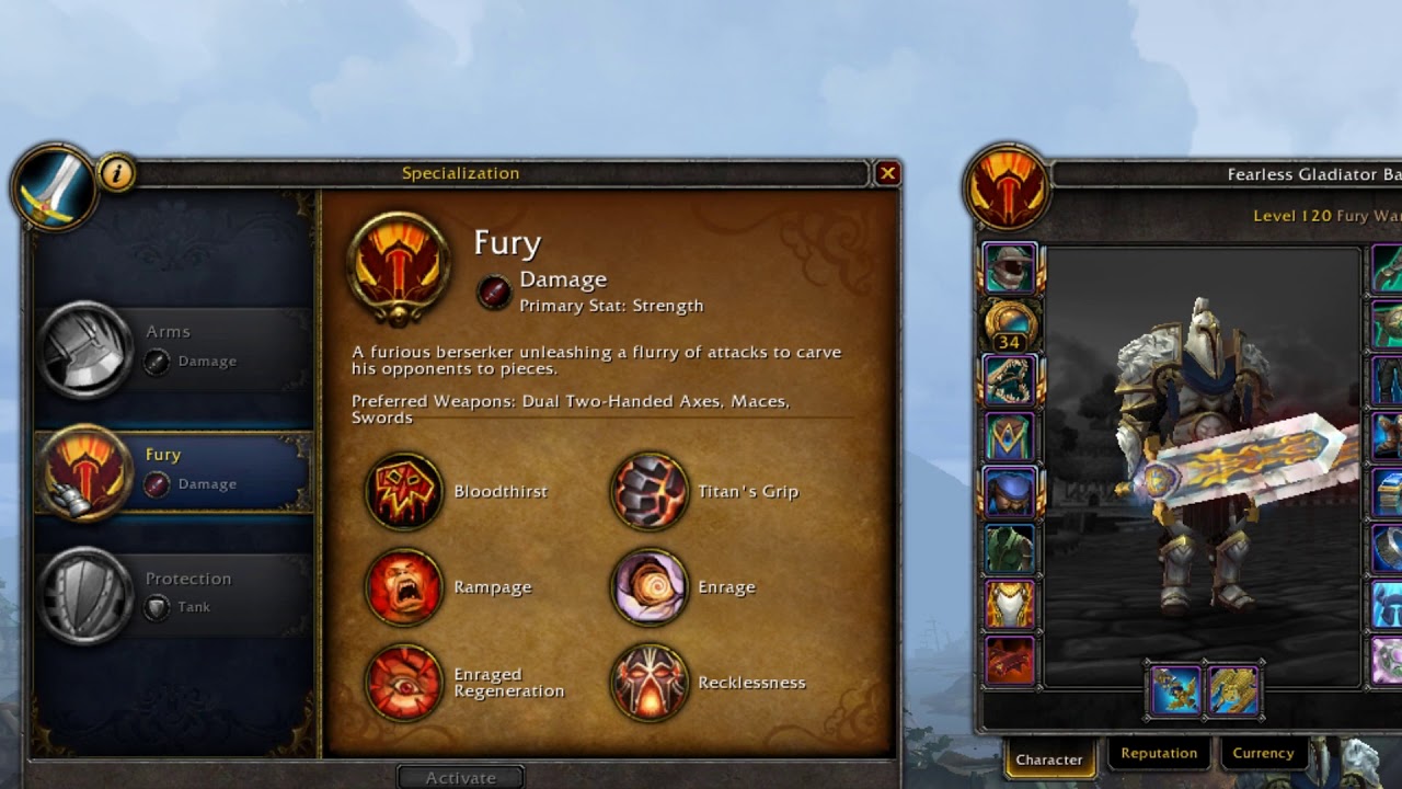 Bajheera - 8.1 Arms & Fury Warrior Azerite PvP Trait Guide - WoW: Battle for Azeroth