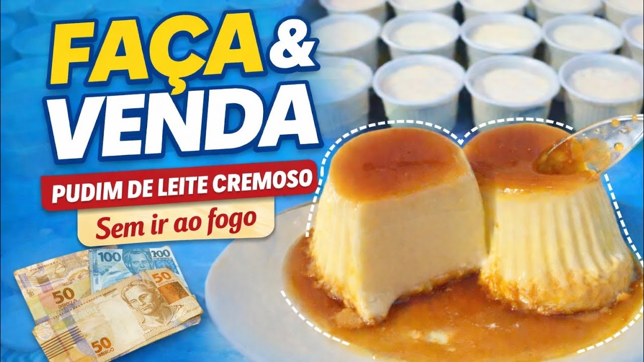 PUDIM NO COPINHO-SEM IR AO FOGO- VENDA MUITO-FÁCIL😋 #receitas #pudim #sobremesarapida #façaevenda 