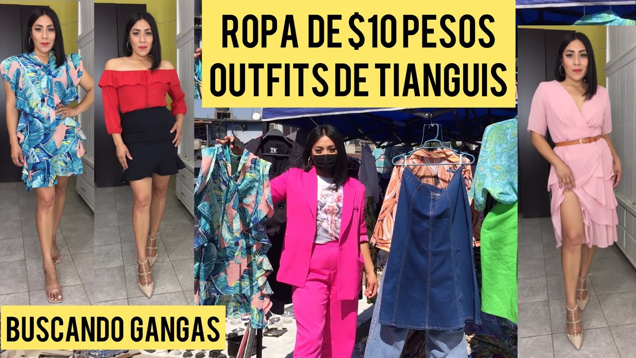 Ropa de tianguis $10 pesos súper barato 😍 buscando gangas