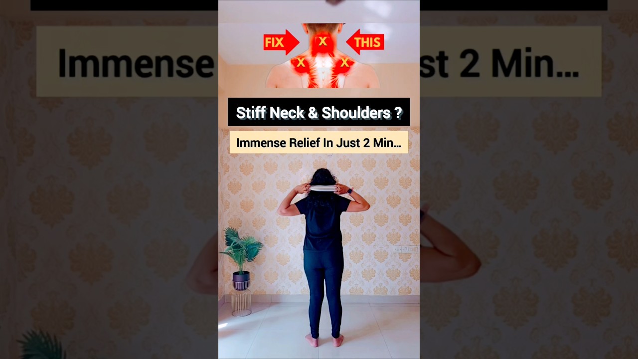 Release Stiffness from Neck & Shoulders with these stretches. Online Yoga Whatsapp: 91-9879066159