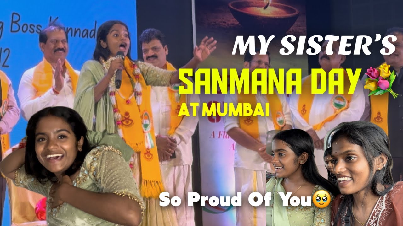 My Sister’s Sanmana Day At Mumbai | So Proud Of You ♥️🥹@Rakshita_Talks #tuluvlogs  #manglore 