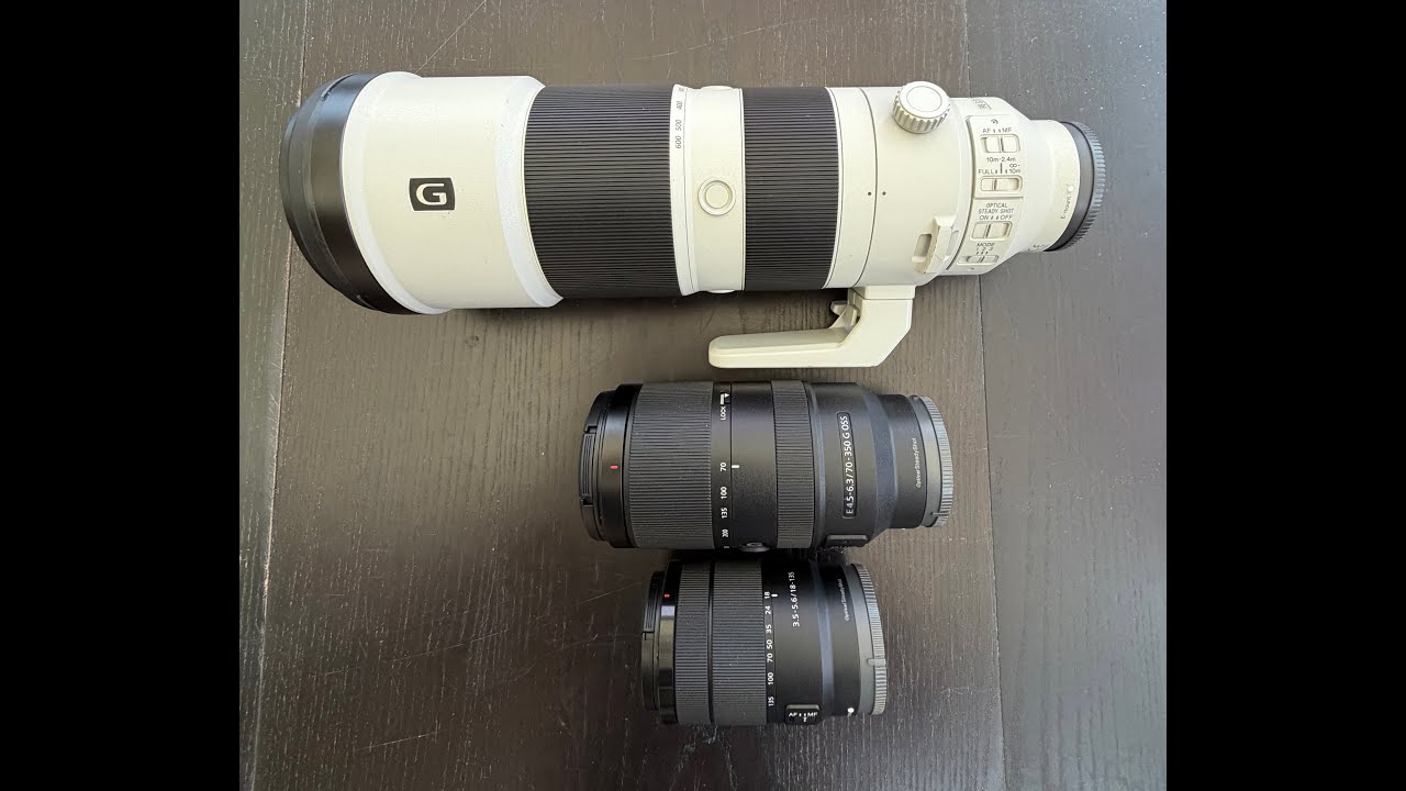 Comparison Sony E 18-135mm / E 70-350mm / FE 200-600mm on a A6700
