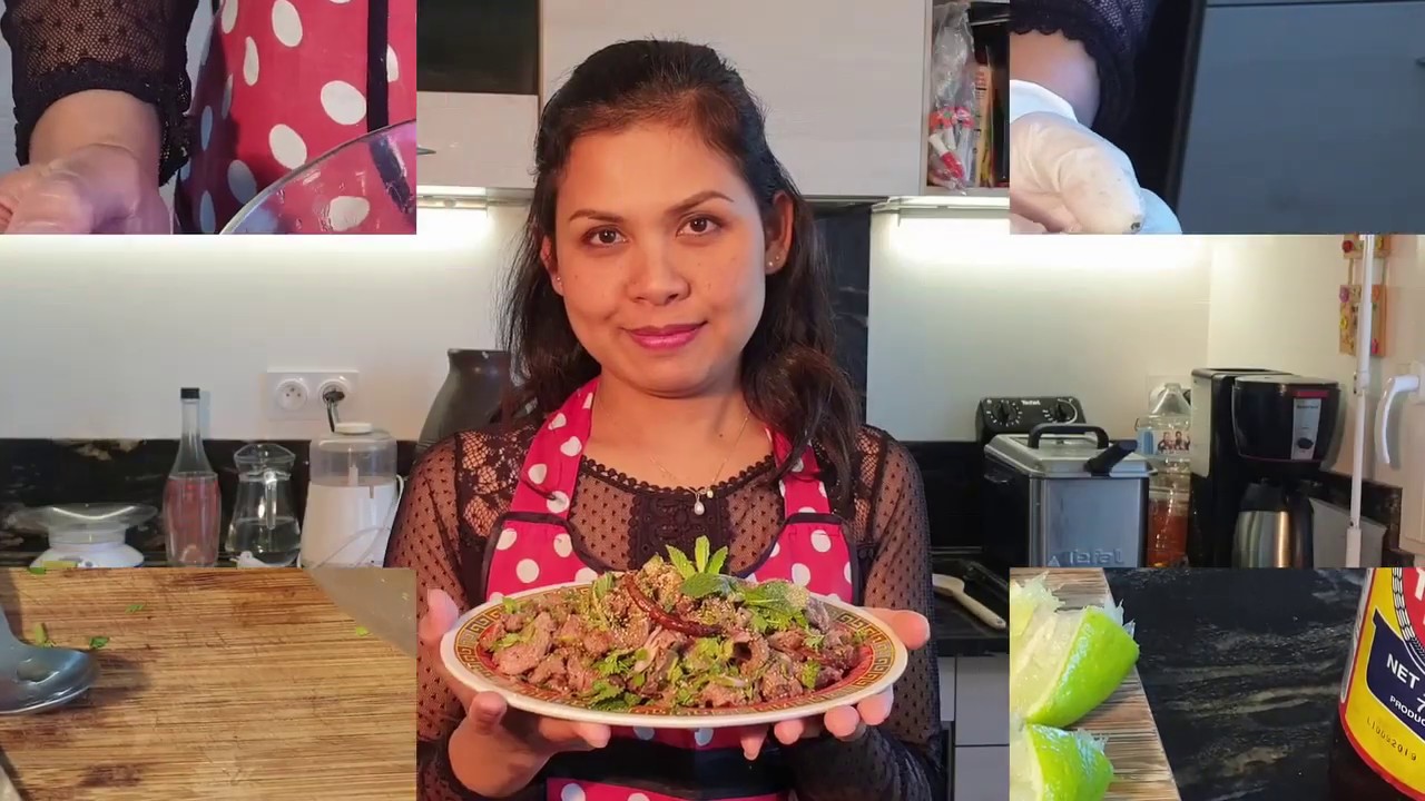 Comment faire une salade de bœuf grillé plat thaï ST FR//ยำเนื้อย่าง TFBA 13 0