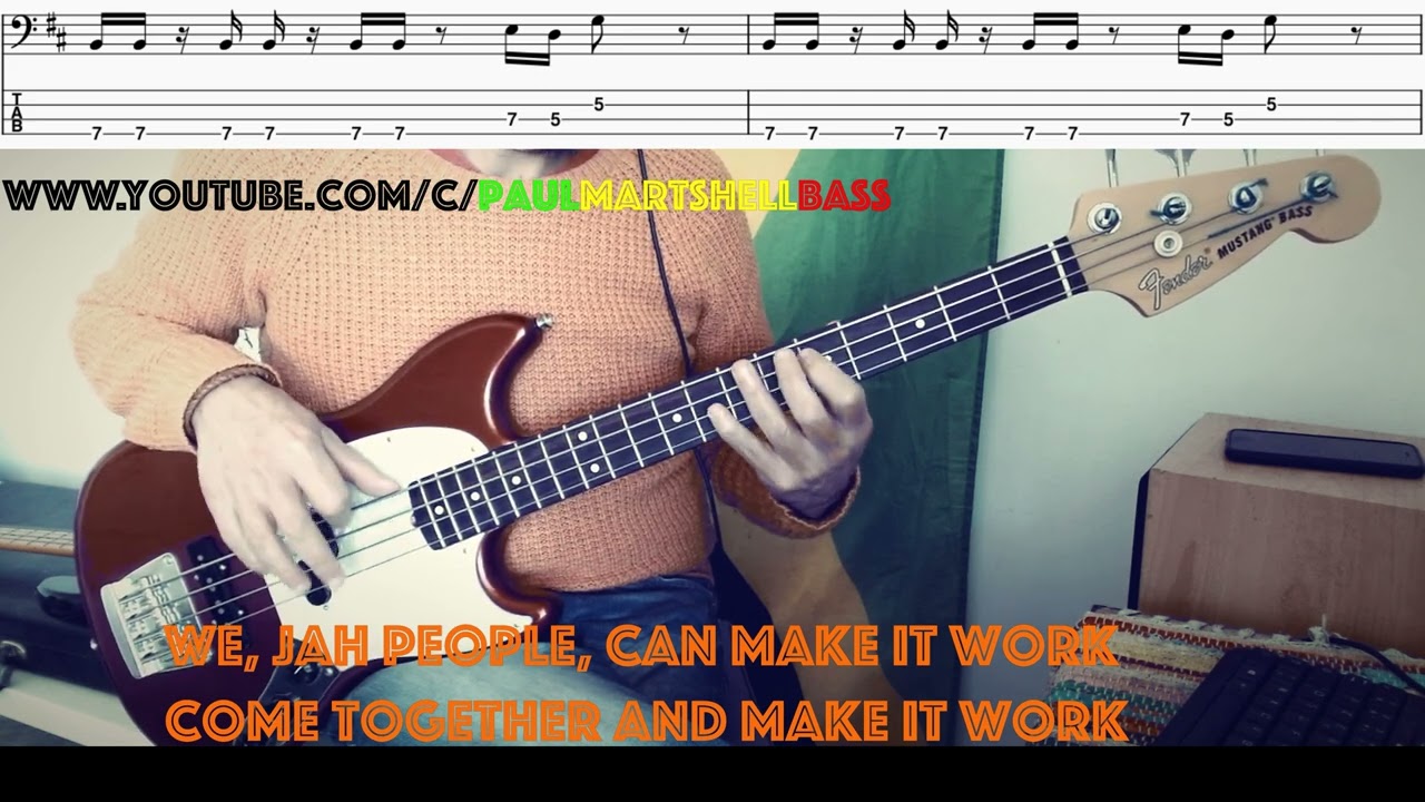 Work - Bob Marley, Uprising 1980 -  Cover, Tabs, Score and Lyrics 4K