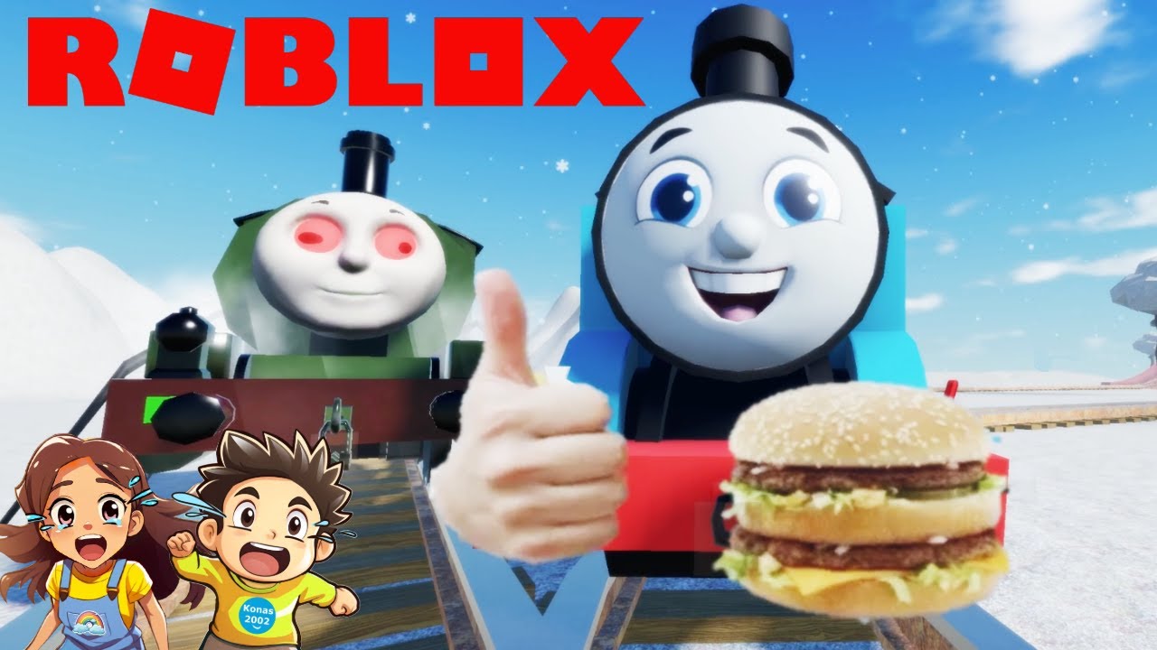 GONE WRONG! Percy.EXE Steals Thomas' Burger in Roblox Gameplay | Konas2002