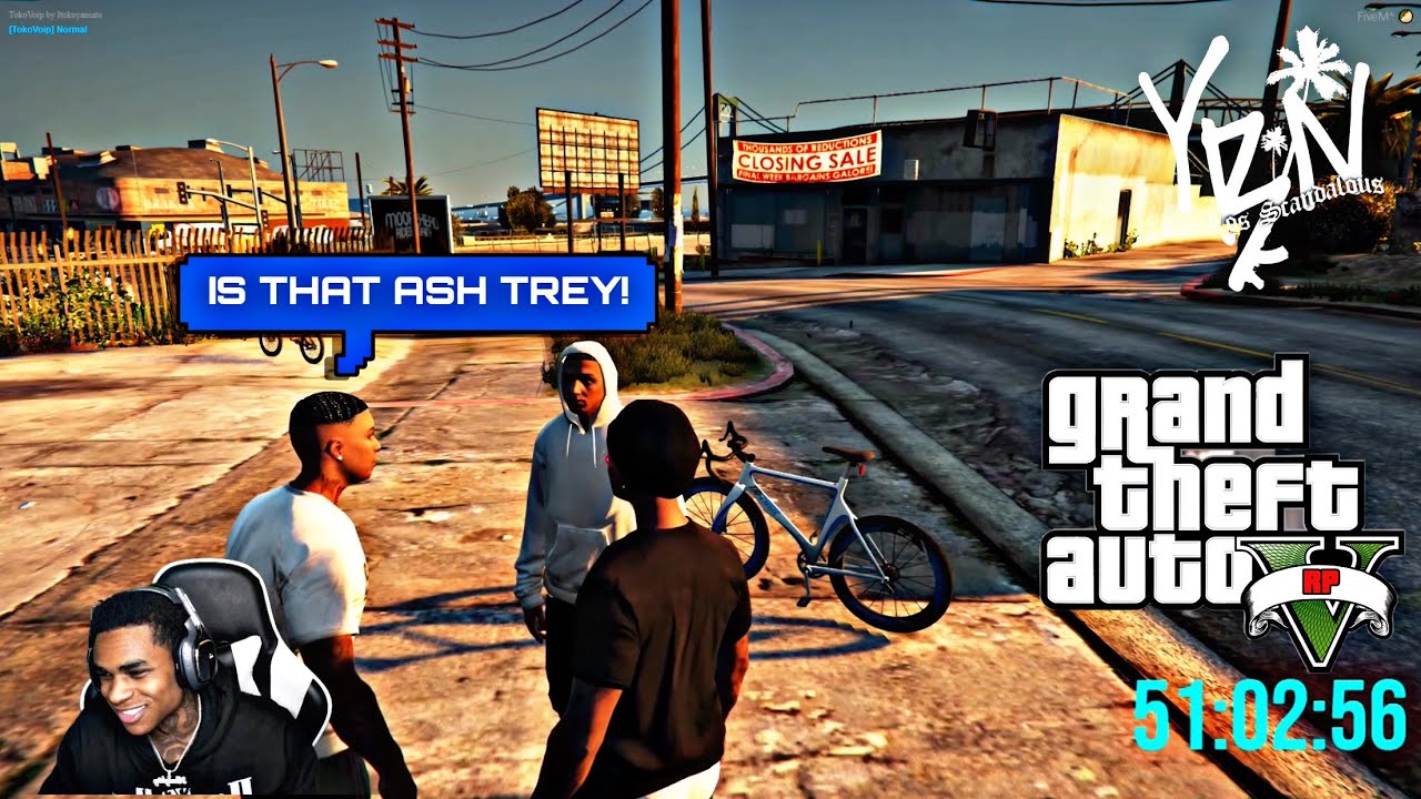 YBN almighty jay Aka Ash Trey Son Fly’s In From Houston!! | GTA V RP *VERY CRAZY*