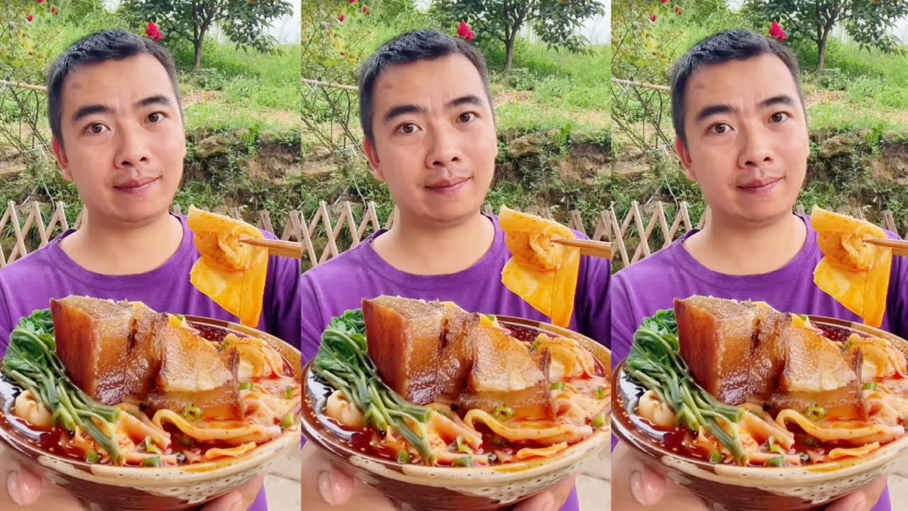 Delicious Homemade Meals 🔥 Eating Spicy Pork Belly Big Noodles Soup | Hot Delicious #asmr #mukbang 