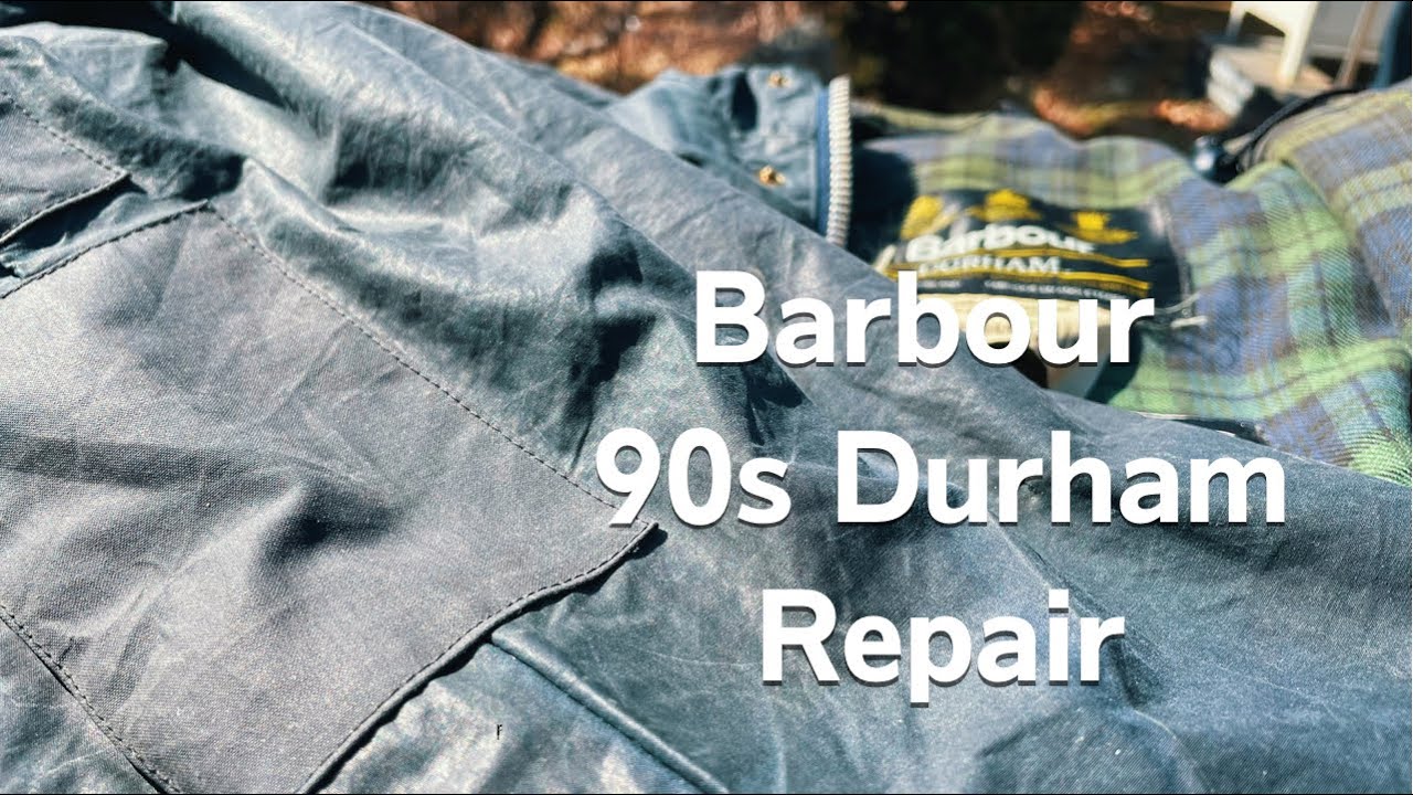 【バブアー修理計画 l 中編】リペア過程紹介 ベテランの技術 vintage Barbour Durham repair