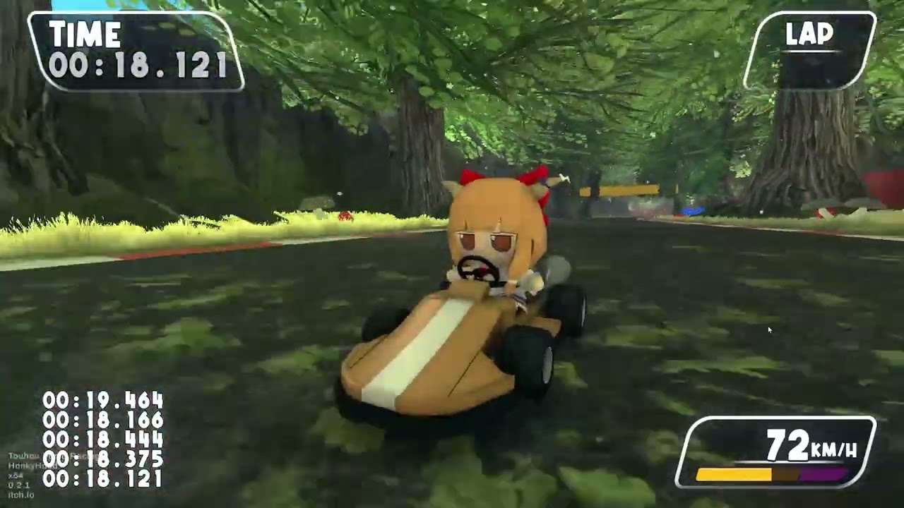 touhou fumo racing intense speedrunning with the kart except its not really intense lol haha